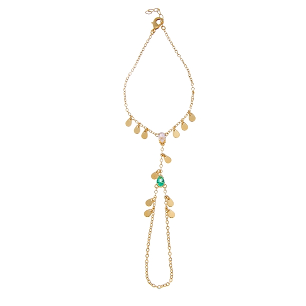 Pulseira Mão Gotas e Zircônias