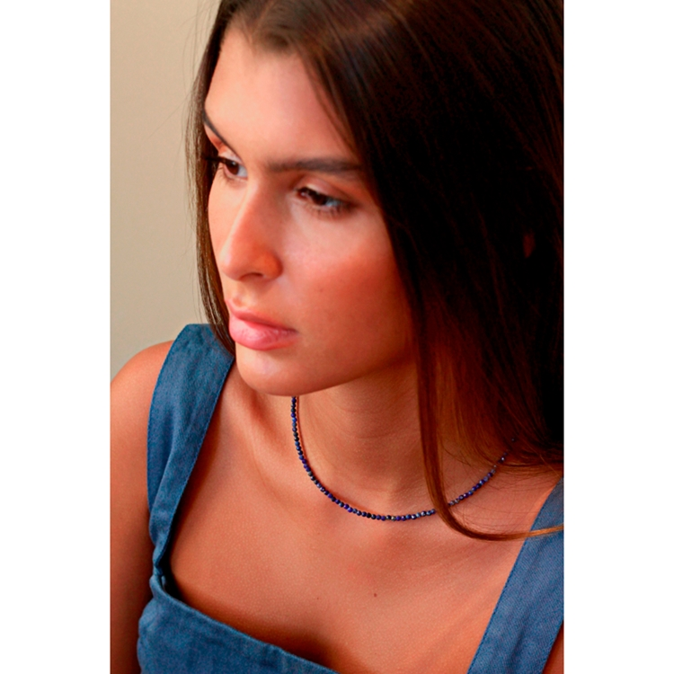 Colar Choker Lapis Lazuli