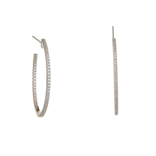 Argola Média Classics Zircônias