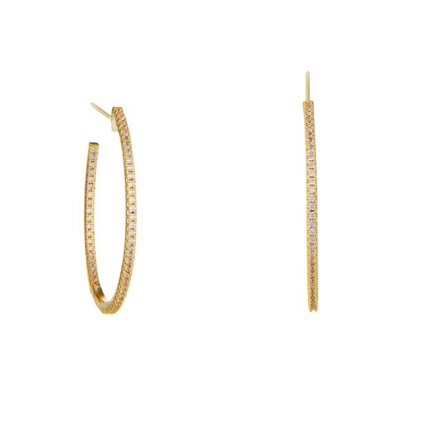 Argola Média Classics Zircônias