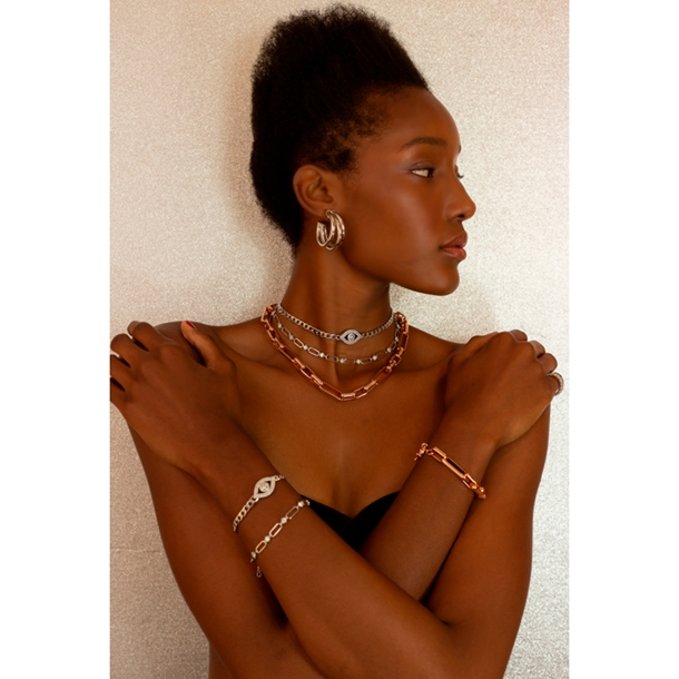Colar Choker Olho Grego Zircônias