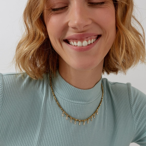 Choker Hematita Bolinhas