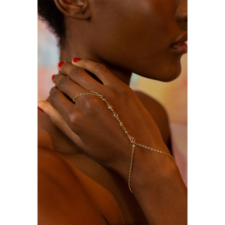 Pulseira de Mão Zircônias