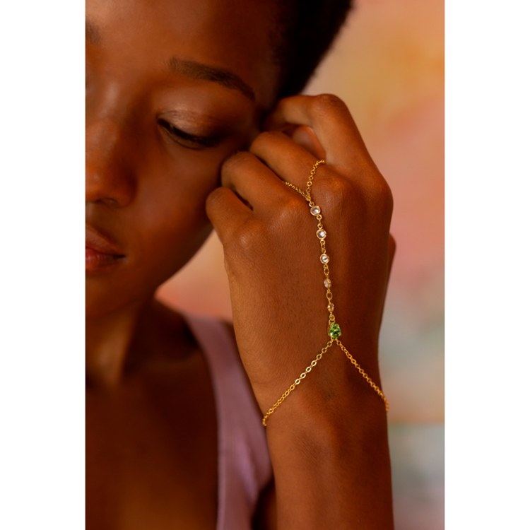 Pulseira de Mão Zircônias