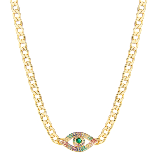 Choker Olho Grego Zircônias Rainbow Candy