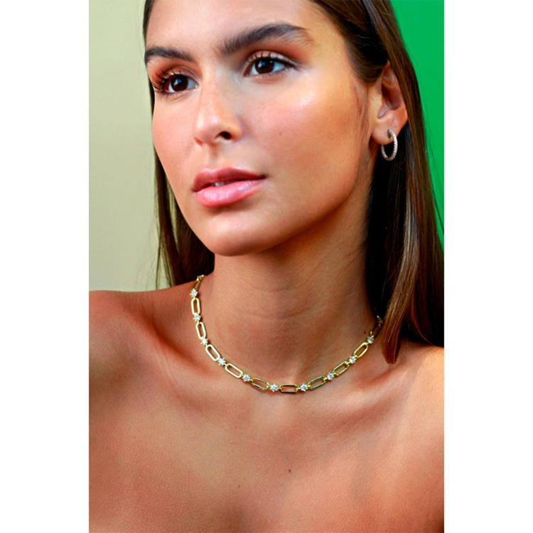 Colar Sophia Elos e Zircônias