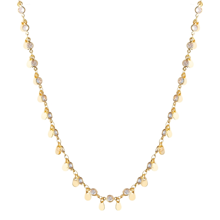 Colar Choker Gotinhas e Zircônias