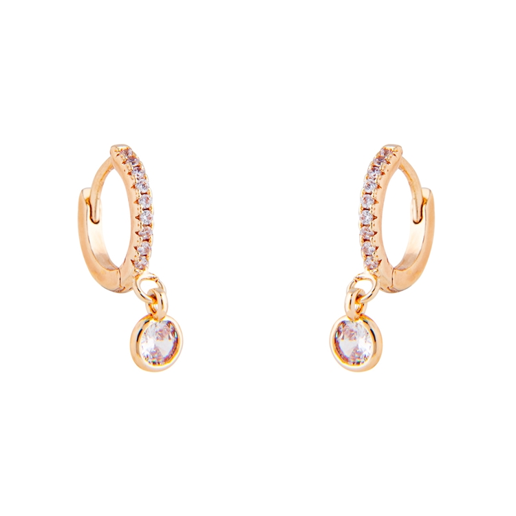 Argola Mini Gota Zircônias