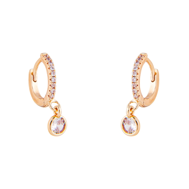 Argola Mini Gota Zircônias
