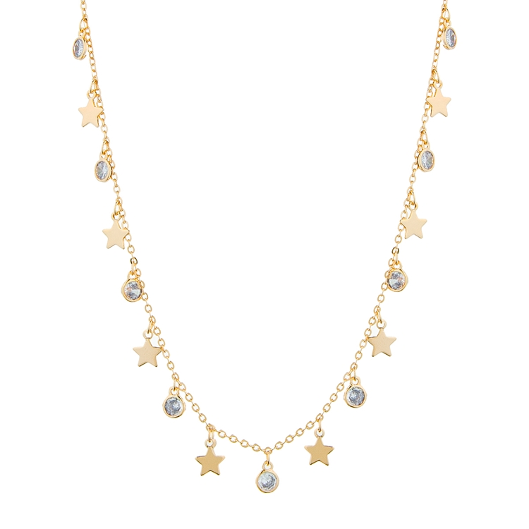 Colar Mini Estrelas com Zircônias