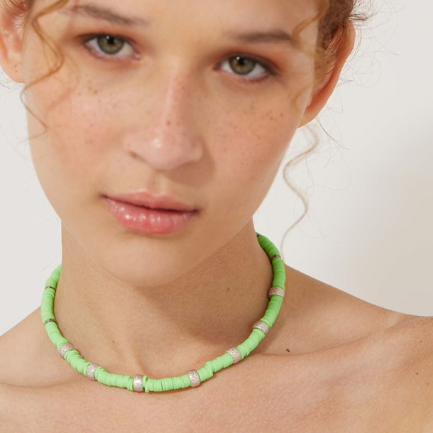 Colar Beads Lime