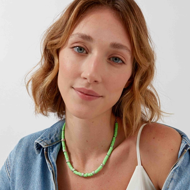 Colar Beads Lime