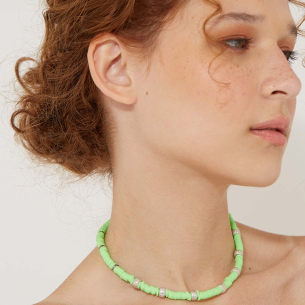 Colar Beads Lime