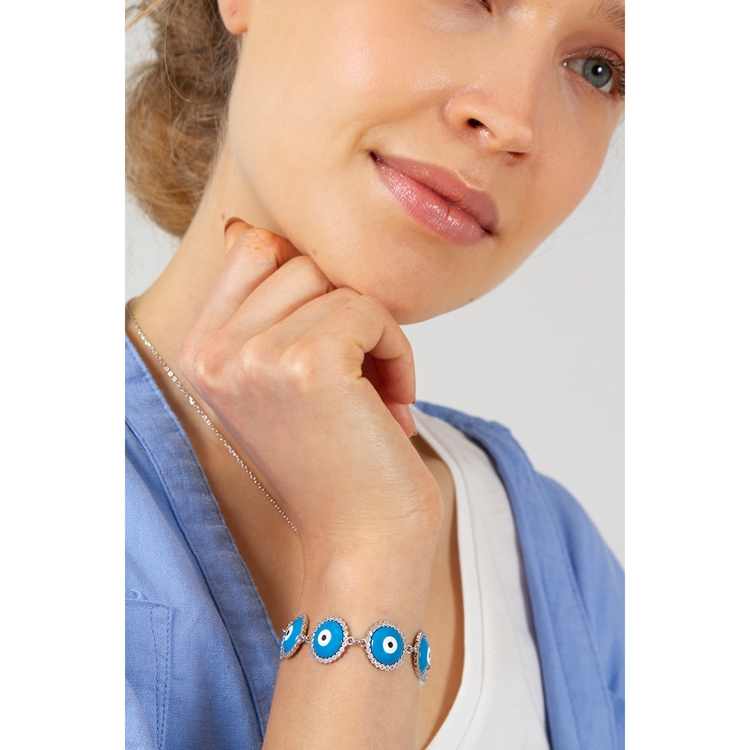 Pulseira Olho Grego Esmaltado