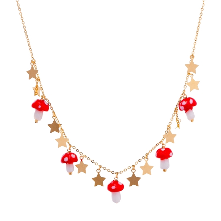 Colar Cogumelos e Estrelas