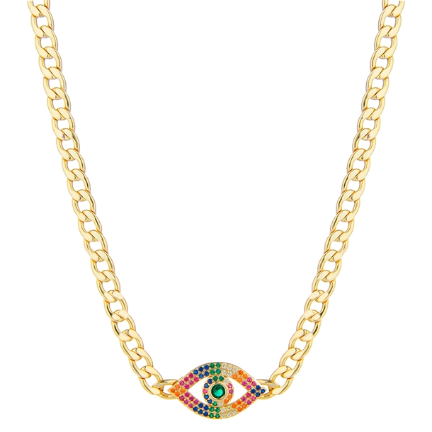 Choker Olho Grego Zircônias Rainbow