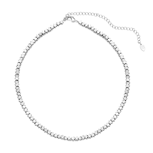 Colar Choker Hematita Mini Estrelas
