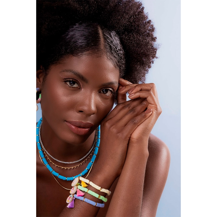Brinco Argola Colorê Búzios e Beads