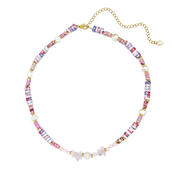 Colar Colorful & Fun Howlita Rajada Rosa