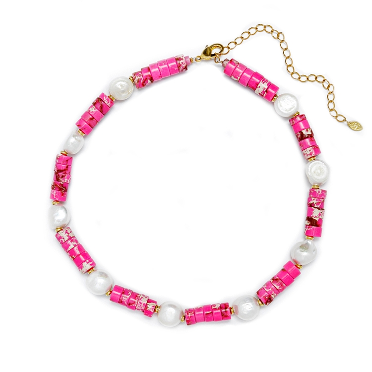 Colorful & Fun Howlita Rajada Rosa e Perola