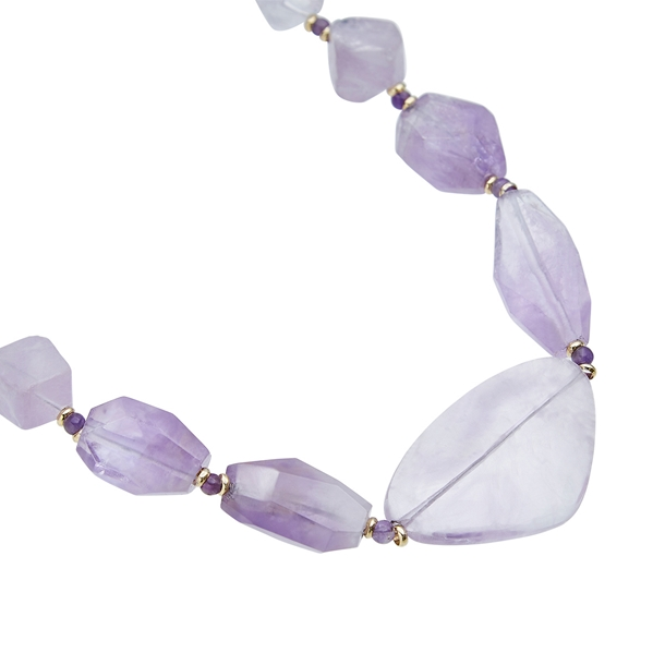 Colar  Ágatha Roxa e Cristal