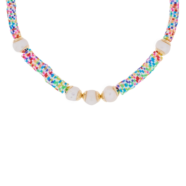 Colar Beads Rainbow Perolas