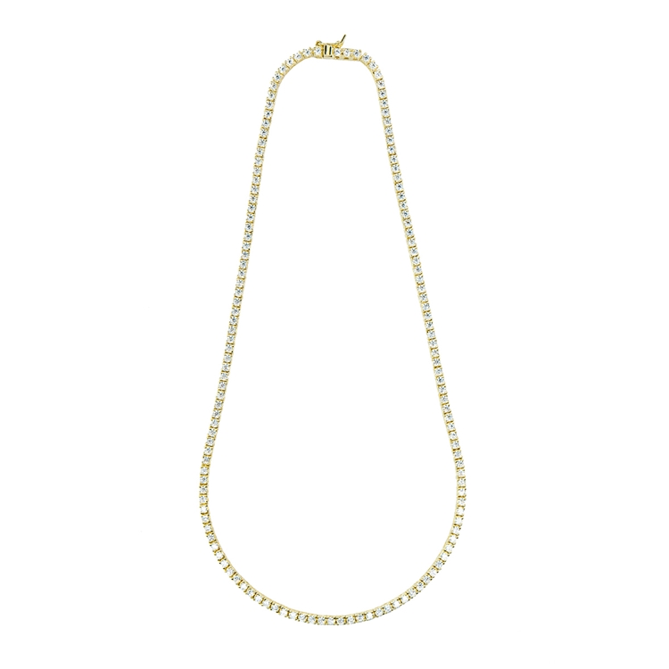 Colar Riviera Anna Cravejada de Zircônias Cristal 42cm