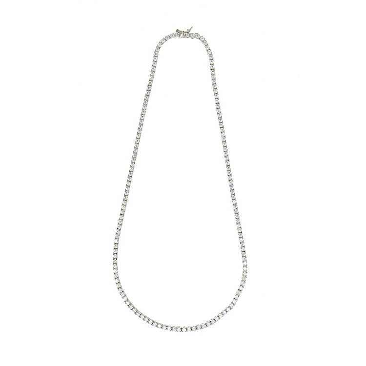 Colar Riviera Anna Cravejada de Zircônias Cristal 60cm