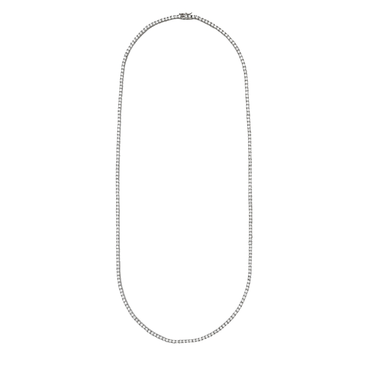 Colar Riviera Anna Cravejada de Zircônias Cristal 60cm