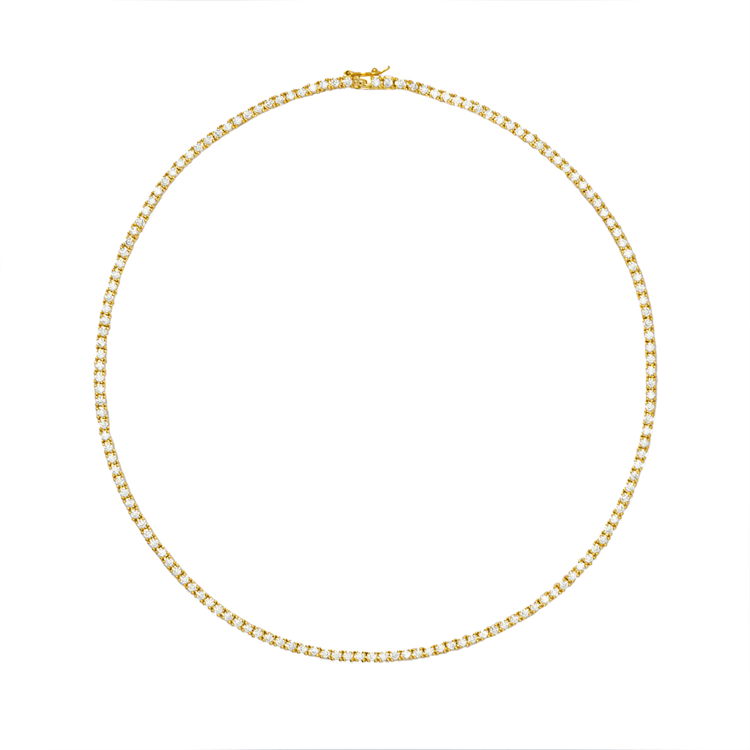 Colar Riviera Anna Cravejadas de Zircônias Cristal 38cm