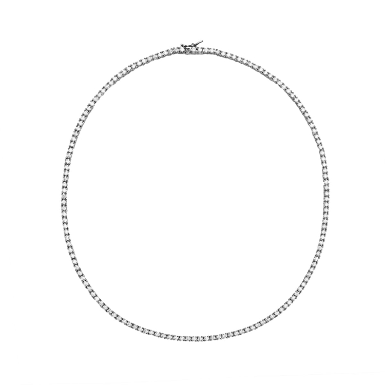 Colar Riviera Anna Cravejadas de Zircônias Cristal 38cm