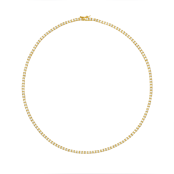 Colar Riviera Anna Cravejadas de Zircônias Cristal 38cm