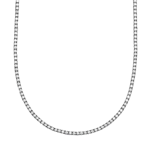 Colar Riviera Anna Cravejadas de Zircônias Cristal 38cm