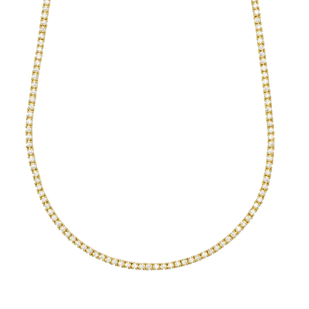Colar Riviera Anna Cravejadas de Zircônias Cristal 38cm