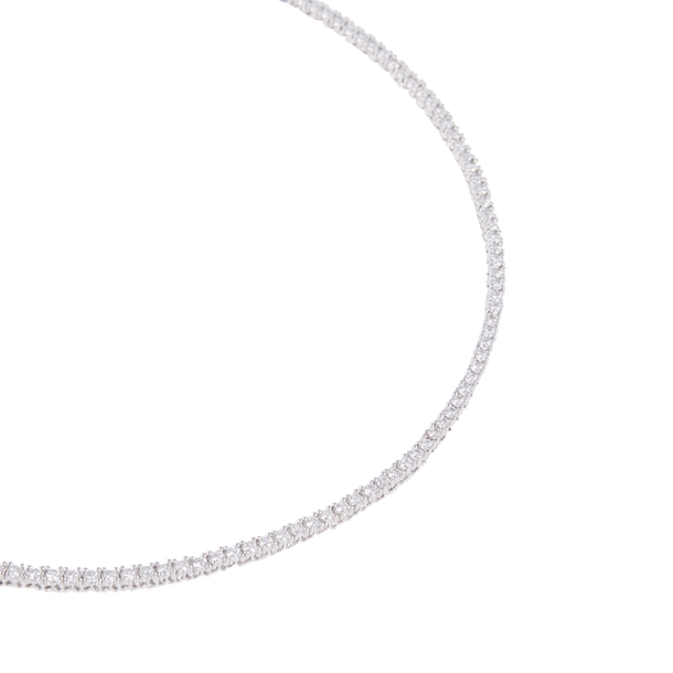 Colar Riviera Anna Cravejadas de Zircônias Cristal 38cm