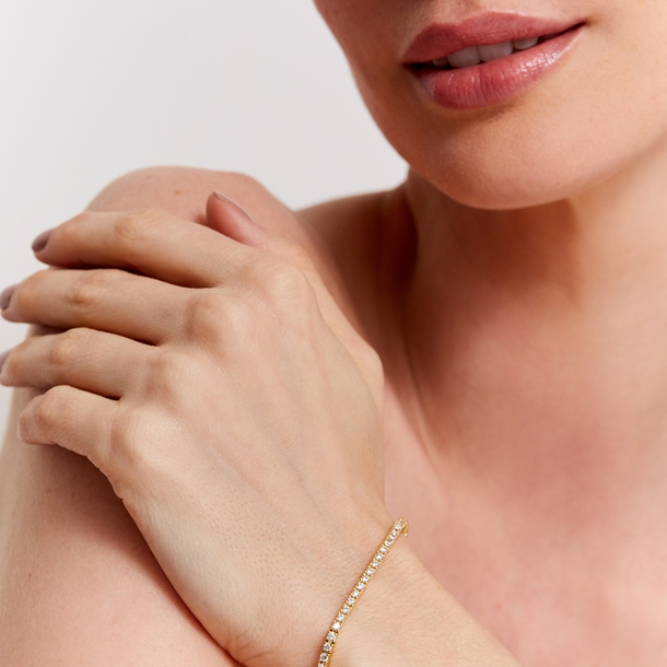 Pulseira Riviera Anna Cravejada de Zircônia Cristal