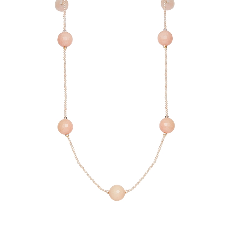 Colar Longo Fios de Zircônias e Dots