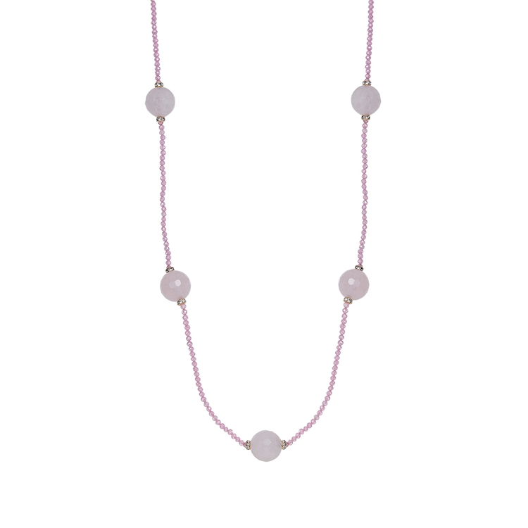 Colar Longo Fios de Zircônias e Dots