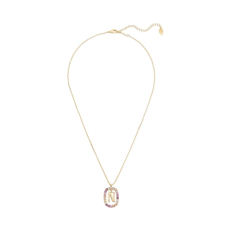 Colar Letras Retangular Zircônias