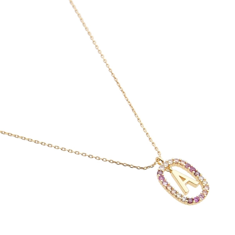 Colar Letras Retangular Zircônias