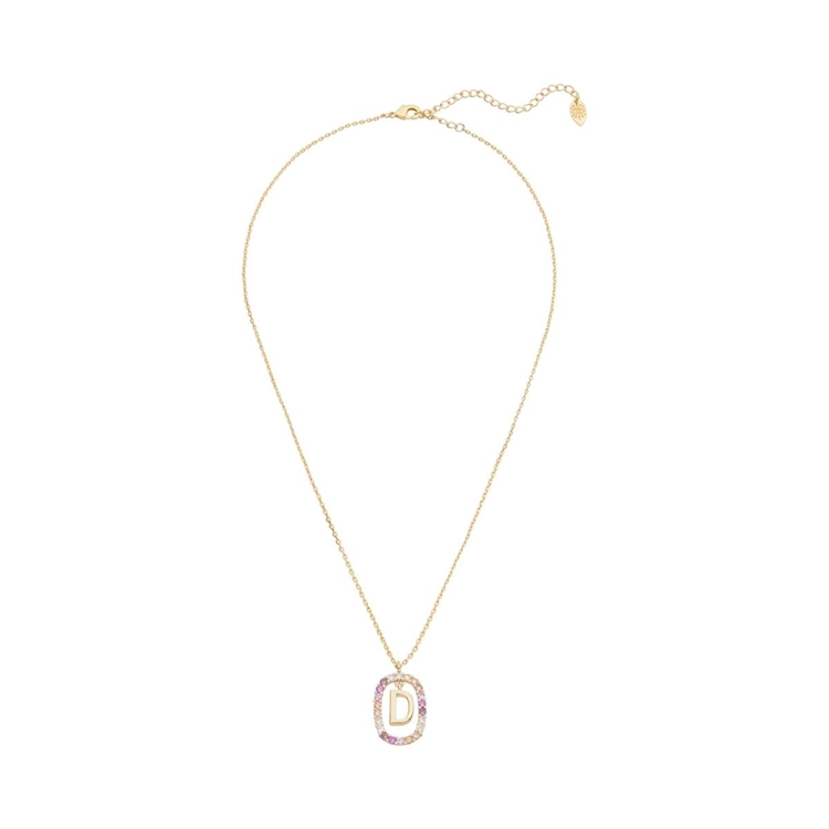 Colar Letras Retangular Zircônias