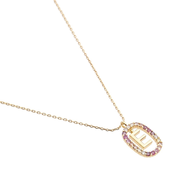 Colar Letras Retangular Zircônias