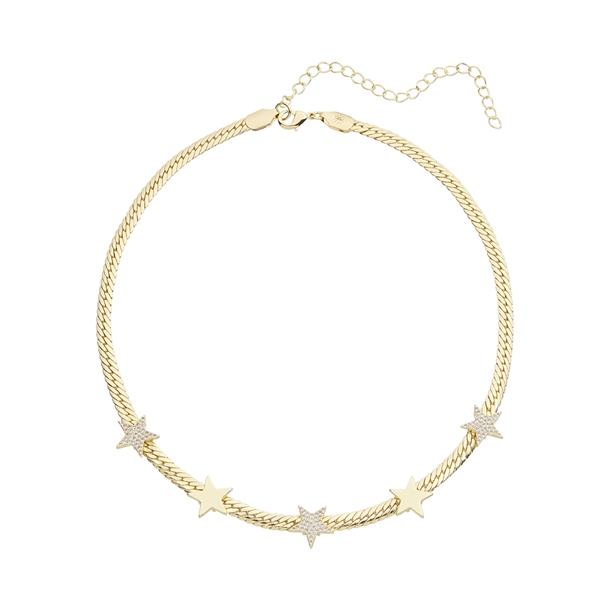 Colar Chain Estrelas e Zircônias