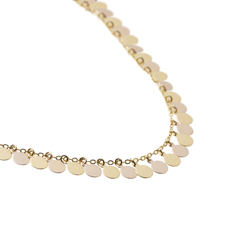 Colar Dots Mini Bicolor Ouro e Rosé