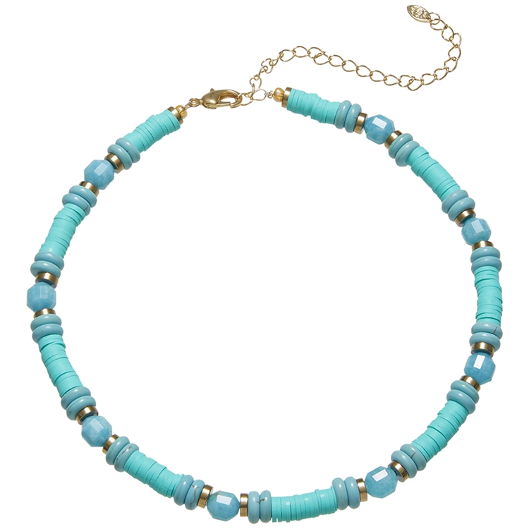 Colar Howlita Turquesa e Beads