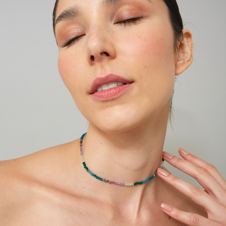 Colar Cristal Florest
