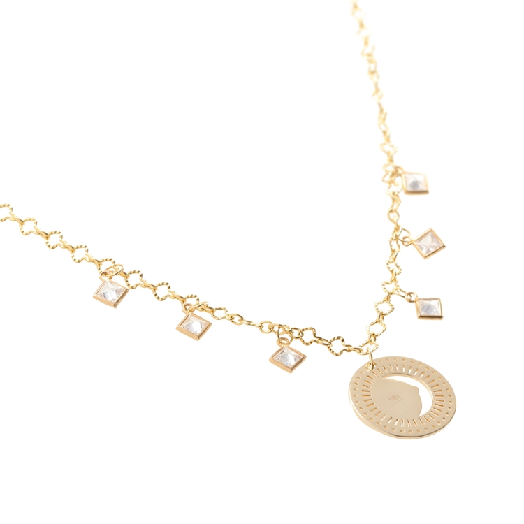 Colar Corrente Diana e Medalha