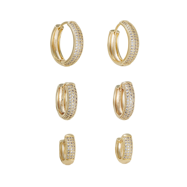 Argola Kit Cravejadas Alexia