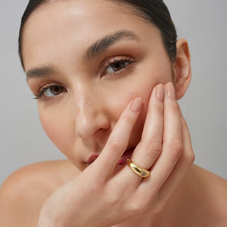 Anel Zircônia Redonda