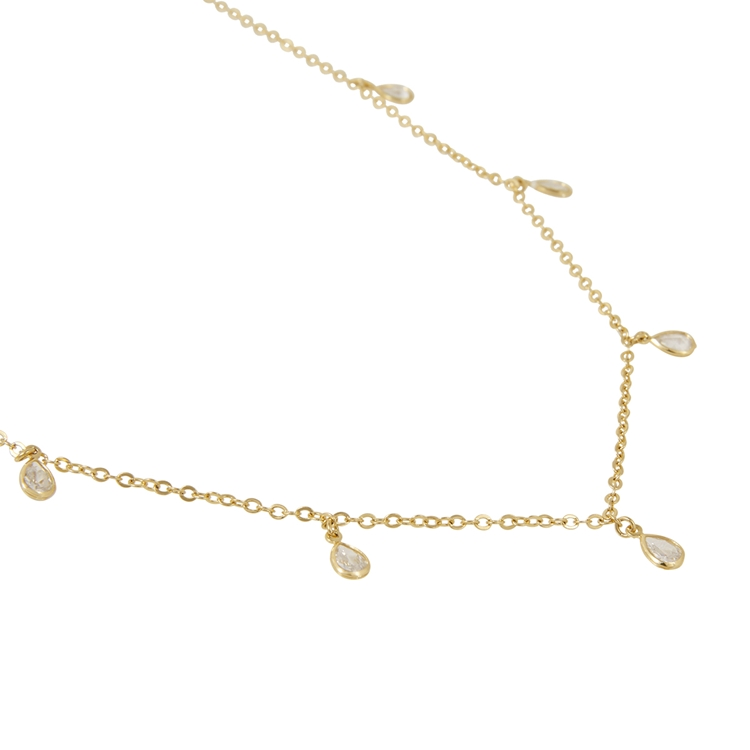 Colar Mini Gotas Zircônias